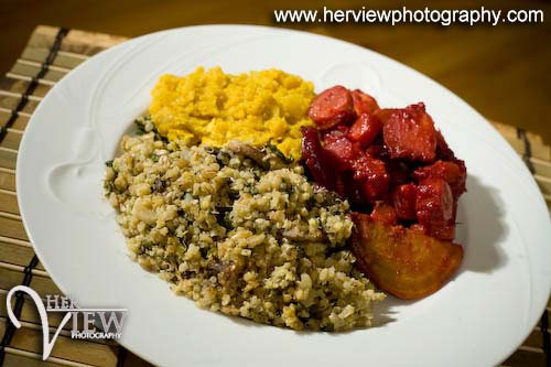 high fiber triple grain pilaf